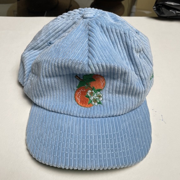 Snap Other - Snap Light Blue Corduroy Hat with Orange Embroidery